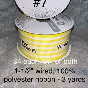 1-1/2" Wired Edge Ribbon